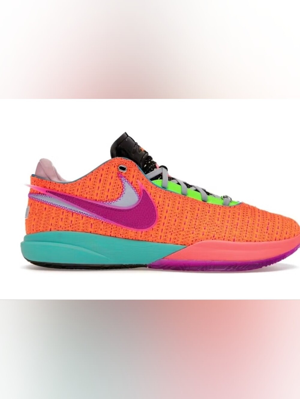 Nike LEBRON 20 Chosen1 Knit Sneakers with Pink Swoosh